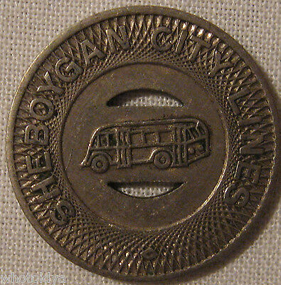 Sheboygan Wisconsin City Lines Bus Transit Token From My Collection Whotoldya