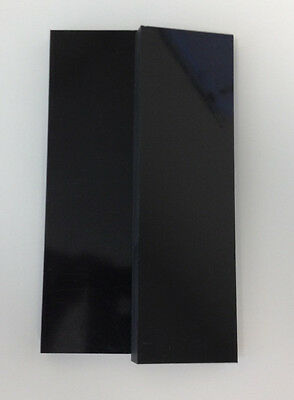 2 Pcs Black Paper Micarta 1/4" (.250") Knife Handle Material Scales - 6" X 2"