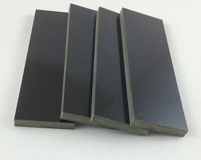 4 Pieces Of 1/8" .125" Black Canvas Micarta Knife Handle Material  Blanks Scales