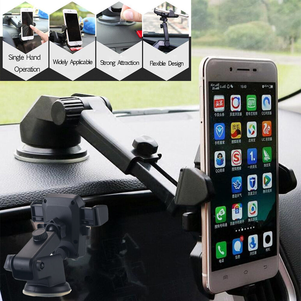 360° Mount Holder Car Windshield Stand For Mobile Cell Phone Gps Iphone Samsung