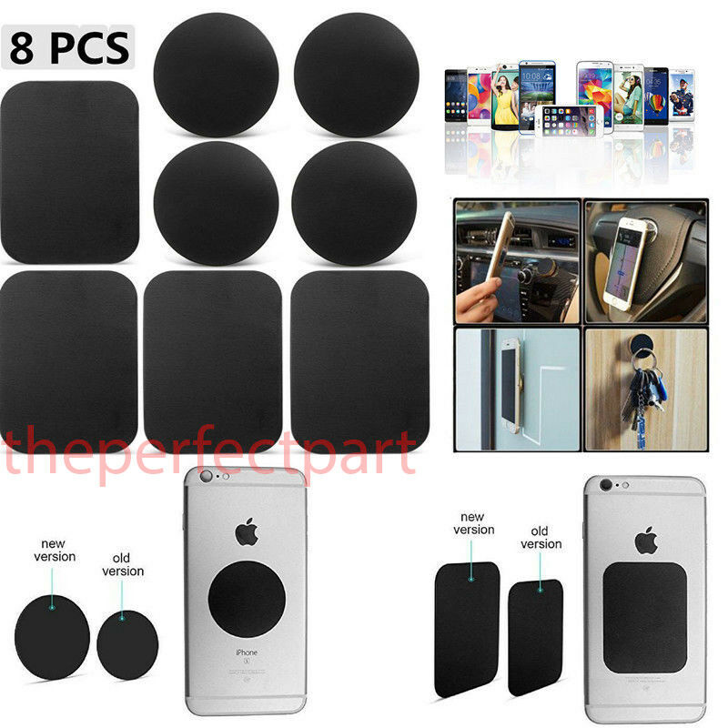 8 Pack Metal Plates Sticker Replace For Magnetic Car Mount Magnet Phone Holder