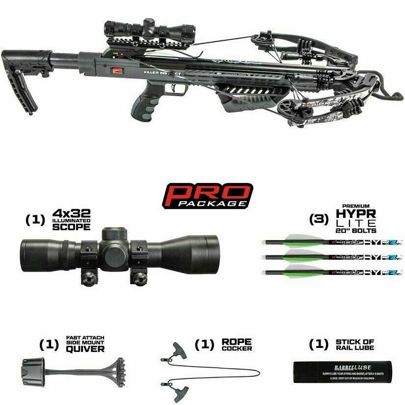 New 2021 Killer Instinct Burner 415 Illuminated 4x32 Scope Crossbow Package 1106