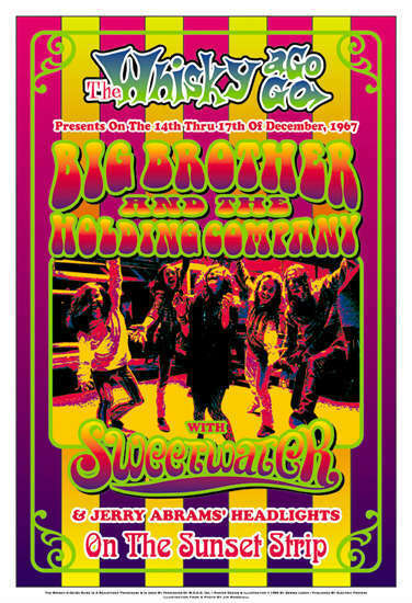 Janis Joplin Big Brother Whisky A Go Go 1967 Rock Concert Poster Quality Print