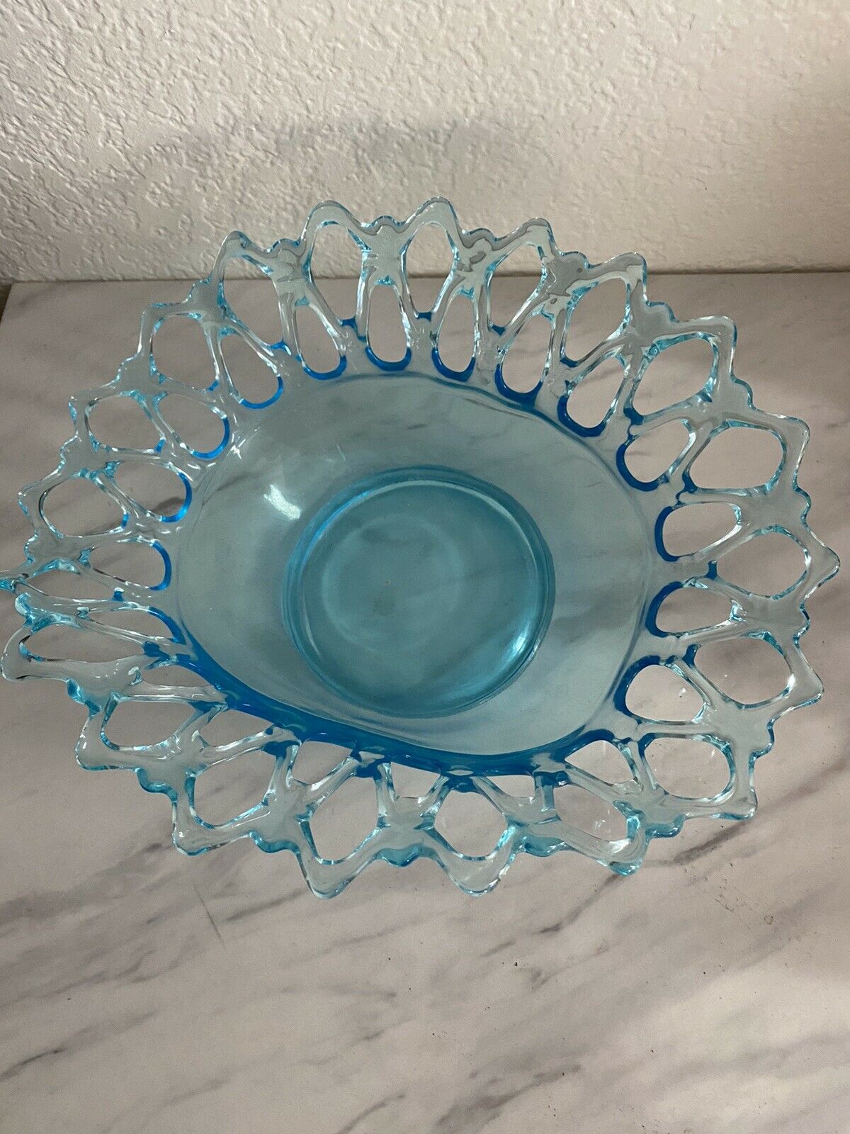 Blue Lace Edge Bowl