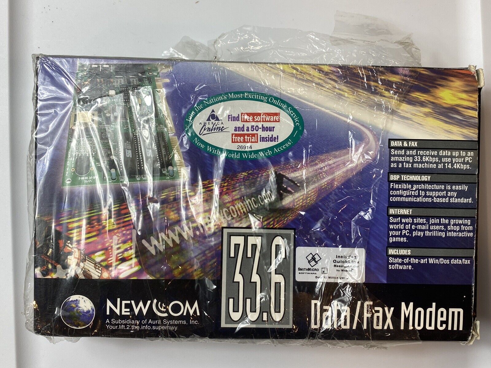 Newcom Internal 33.6 Hbps Data / Fax Modem Send & Receive Data