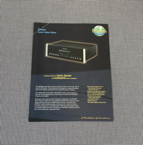 Mcintosh Audio Video Player Mvp861 Information/advertisment Page J0232